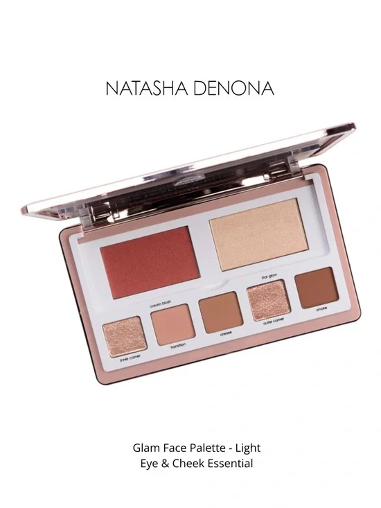 Natasha Denona Glam Face Palette Light NWT Eye Cheek Blush Highlight $62 - Picture 15 of 15